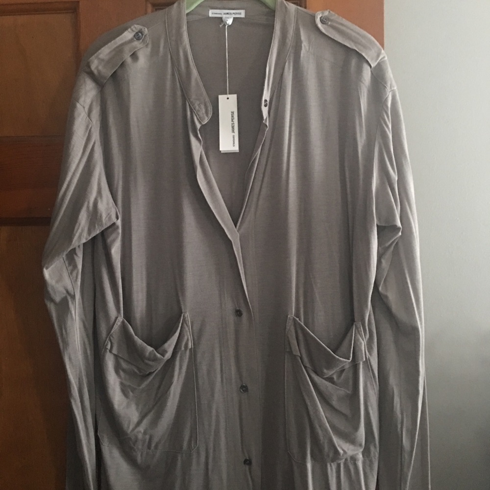 NWT James Perse button up top size 2